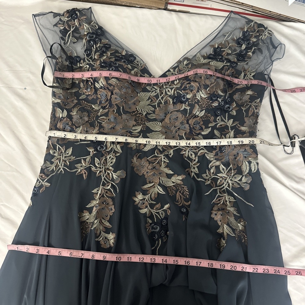NWT$955 Alexander by Daymor Couture [ 20 ] Floral embroidered Chiffon Gown S1986 - Picture 3 of 13